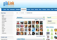 Screenshot of GibLink.com using JomSocial with 119,700+ users.