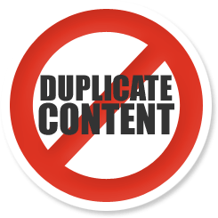 No more duplicate content