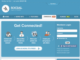 JA Social Joomla template  for JomSocial