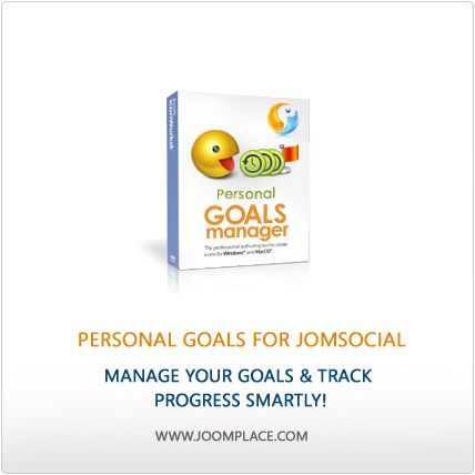 Personal Goals for JomSocial