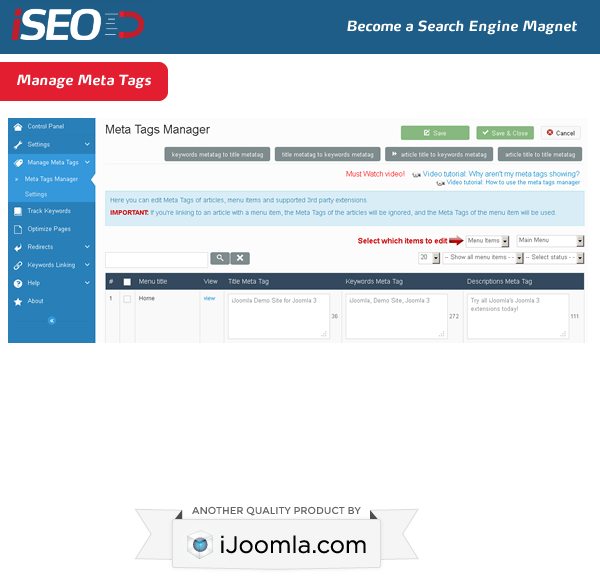 iJoomla SEO - Become a Search Engine Magnet