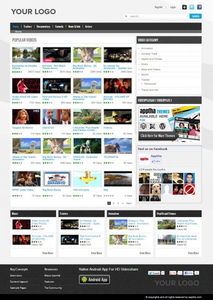 Free Video Gallery Template
