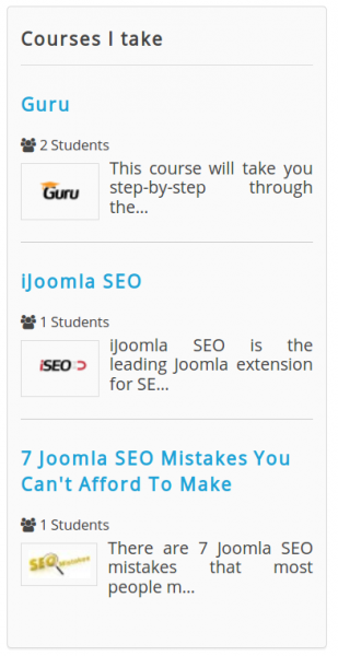 Guru Course I Take plugin for JomSocial