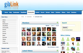 Giblink uses JomSocial