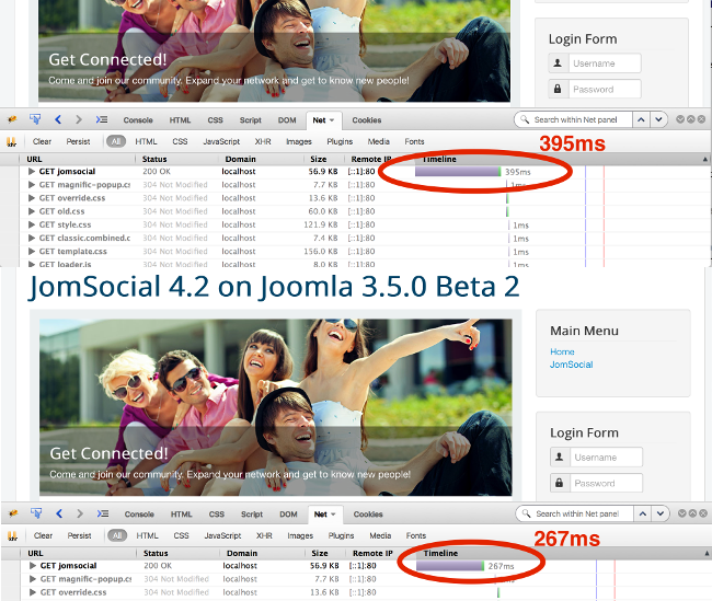 JomSocial runs much faster on PHP 7
