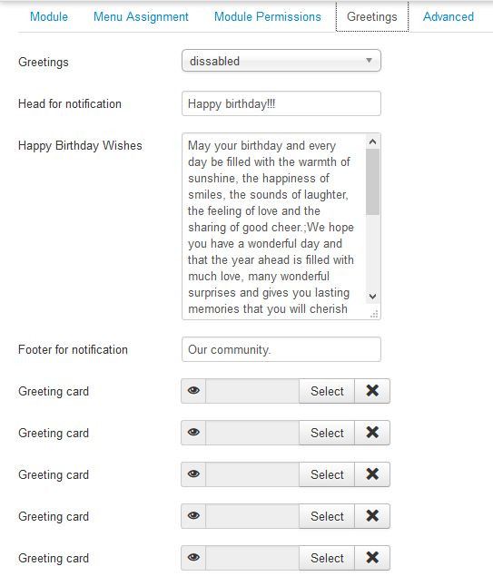 New my trick :) Birthday module with greetings in activity stream and other. http://www.nemigra.lt/nemigra_best/index.php?option=com_content&view=article&id=4