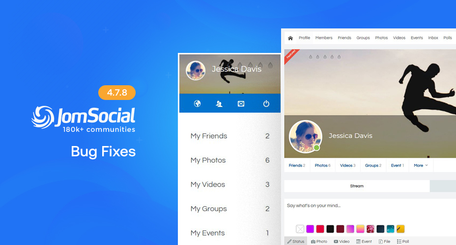 Jomsocial Joomla social community extension updated for bug fixes 