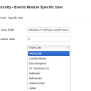 List Events for Specific User Module