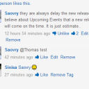How could I tag someone's name on comment like Sinisa tagged my name on his comment.