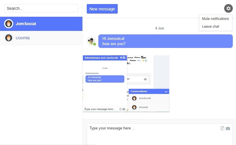 jomsocial chat feature