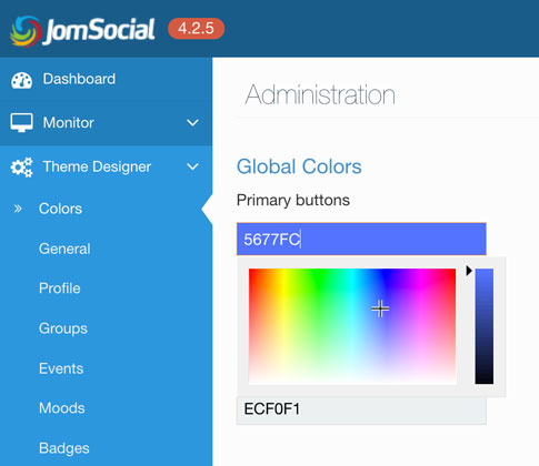 jomsocial admin options