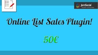 Online List Sales Plugin for JomSocial