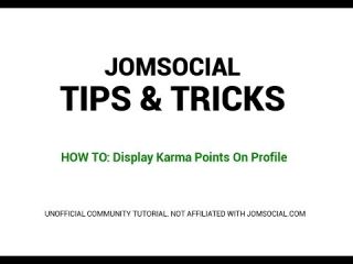 JOMSOCIAL TUTORIAL: Add Karma Points To Profile Page